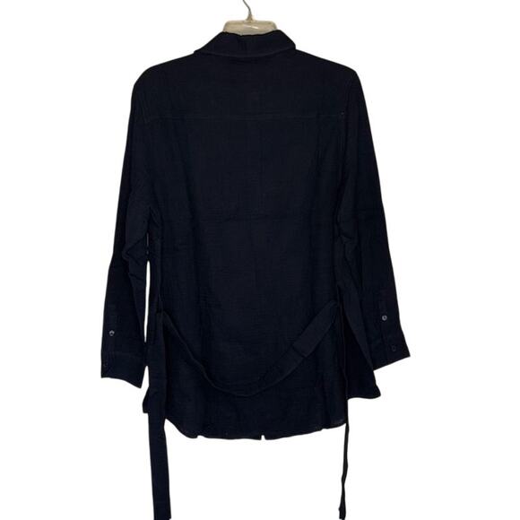 NWT Andie Resort Wear Corvo Black Gauze Swim Button Coverup Sz Medium - Picture 2 of 8